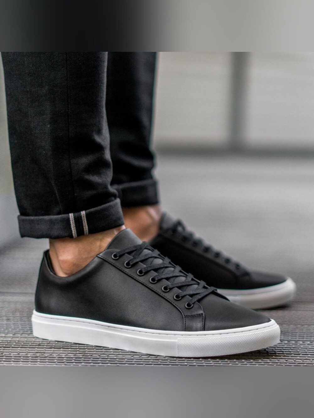 Thursday Boot Company Premier Black Leather Low-Top Sneakers Size 9.5